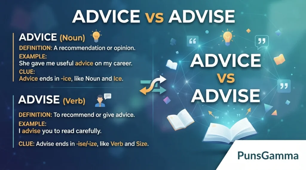 Advice vs Advise Meaning, Usage, and Differences