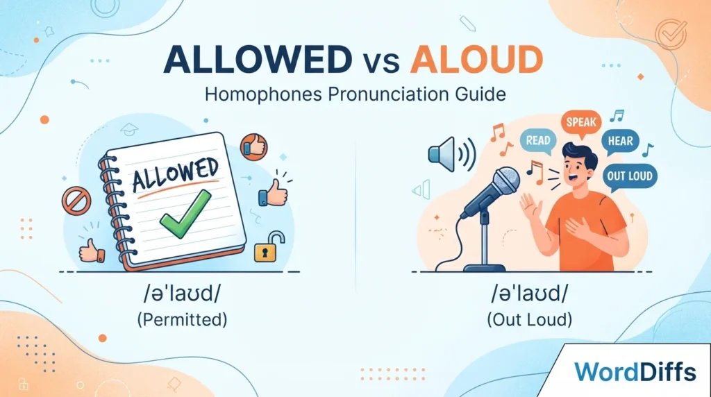 Allowed vs Aloud Homophones Pronunciation Guide