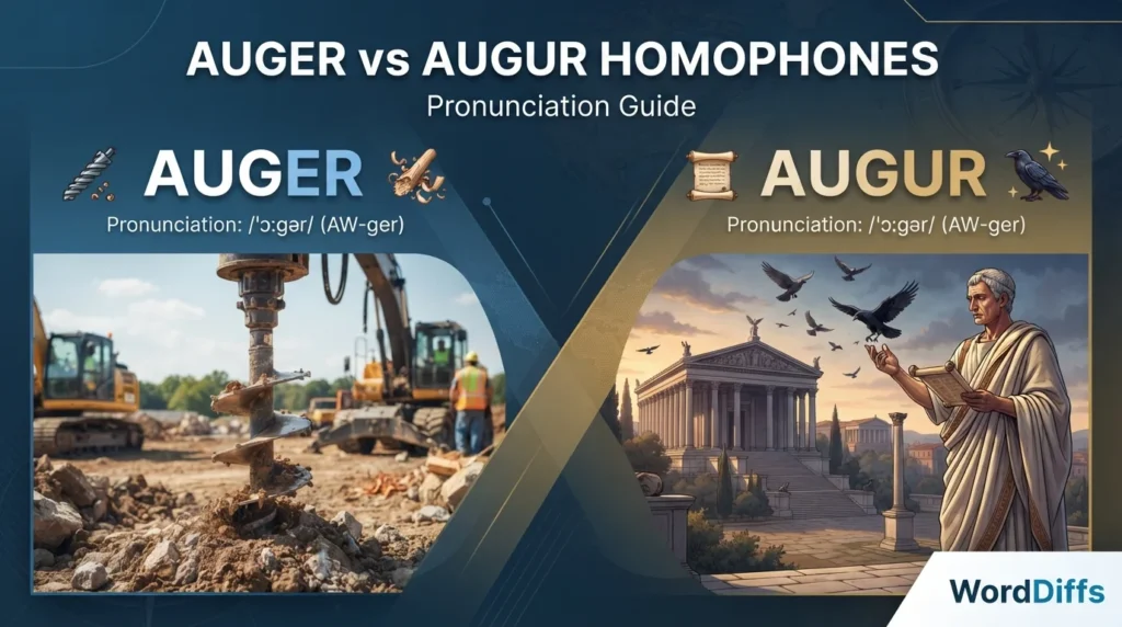 Auger vs Augur Homophones Pronunciation Guide