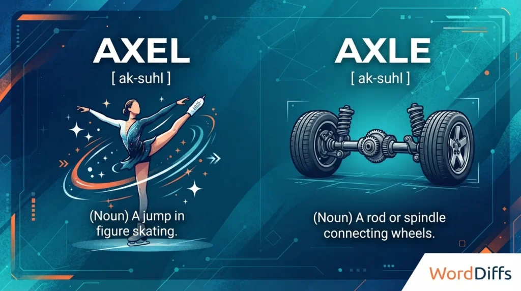 Axel vs Axle Homophones Pronunciation Guide