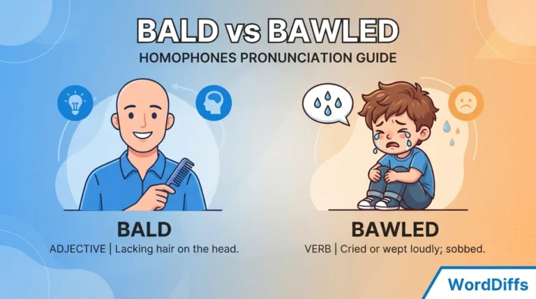 Bald vs Bawled Homophones Pronunciation Guide