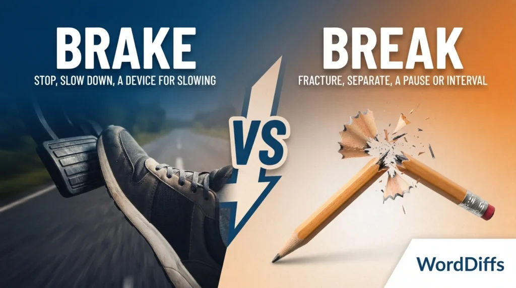 Brake vs Break Master Their Meanings and Usage