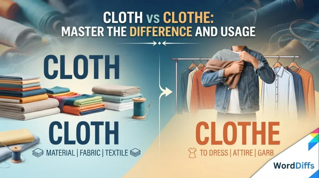 Cloth vs Clothe: Master the Difference and Usage
