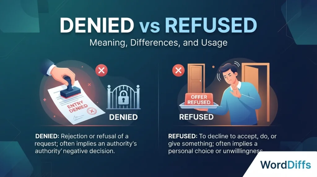 Denied vs Refused: Meaning, Differences, and Usage
