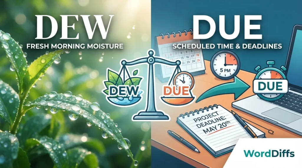 Dew vs Due: Learn the Difference and Use Them Right