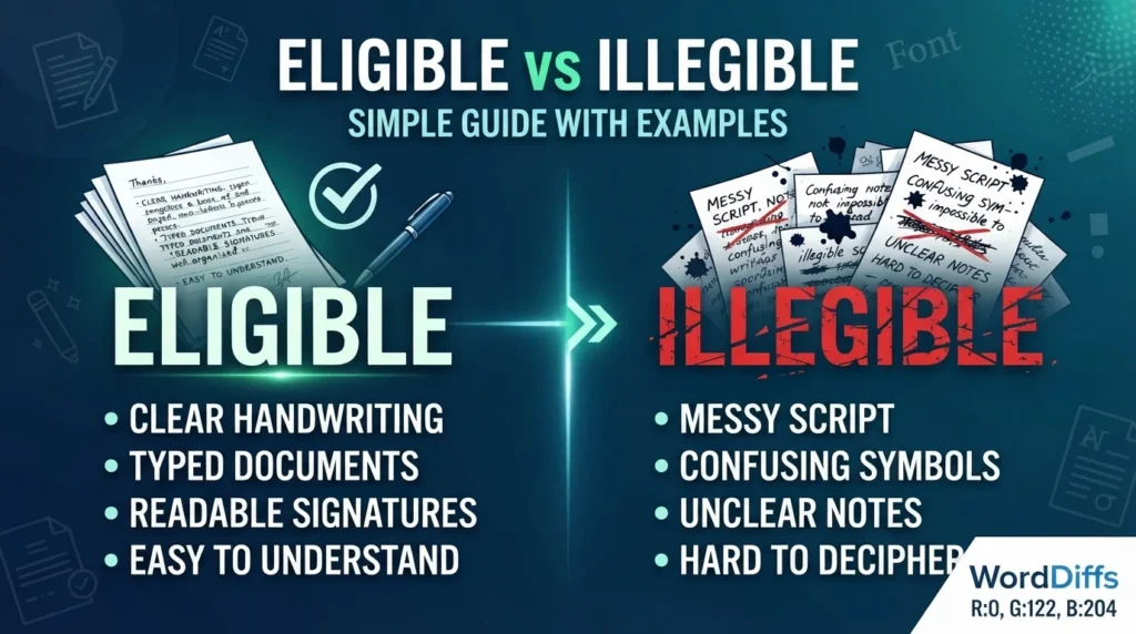 Eligible vs Illegible: Simple Guide With Examples