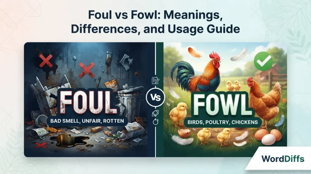 Foul vs Fowl: Meanings, Differences, and Usage Guide