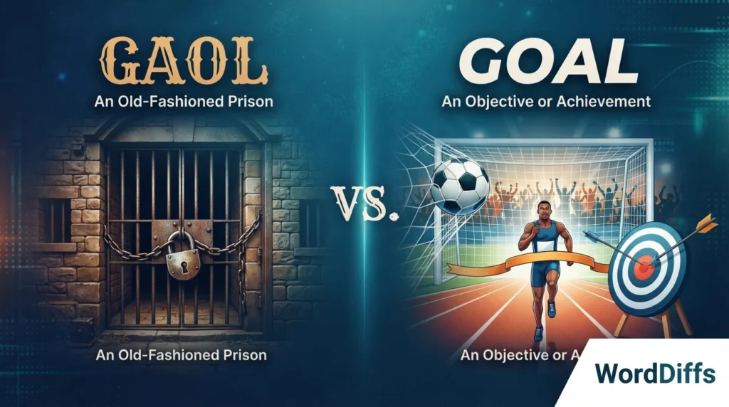 Gaol vs Goal: Meaning, Uses, and Real Examples