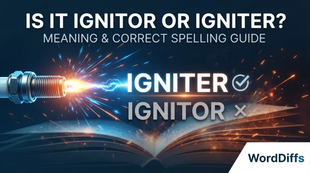Is It Ignitor or Igniter? Meaning & Correct Spelling Guide