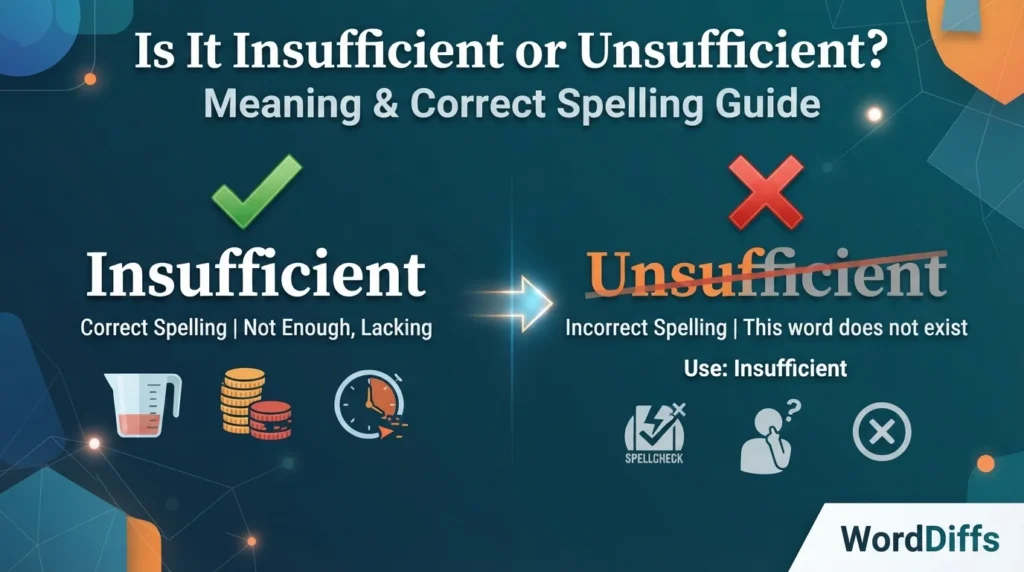 Is It Insufficient or Unsufficient? Meaning & Correct Spelling Guide