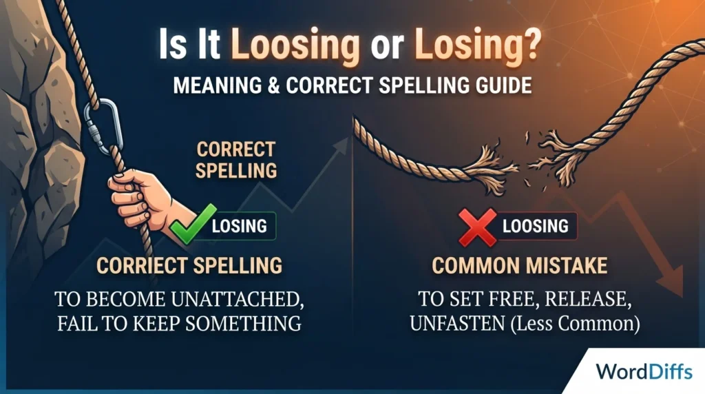 Is It Loosing or Losing? Meaning & Correct Spelling Guide