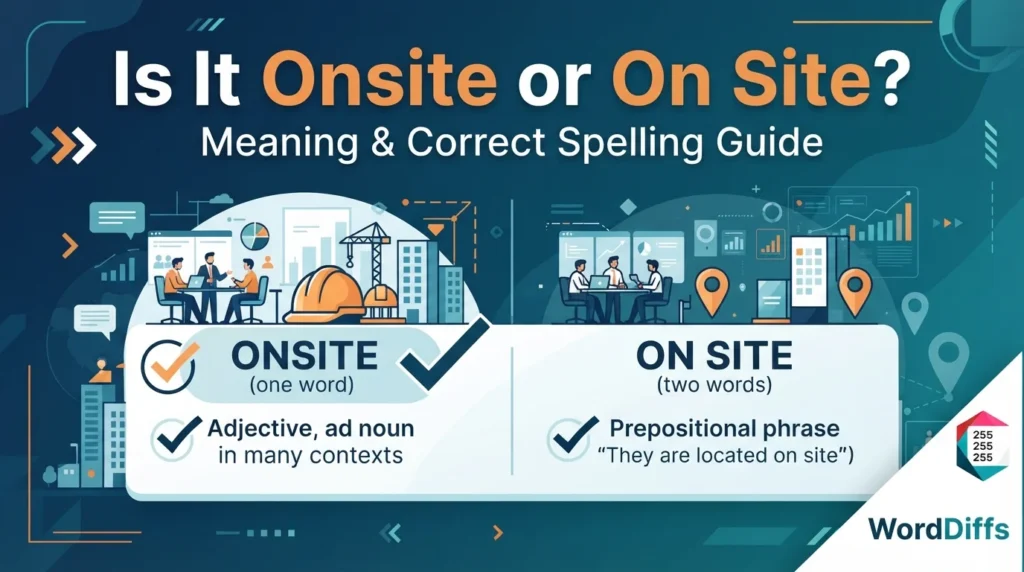 Is It Onsite or On Site? Meaning & Correct Spelling Guide