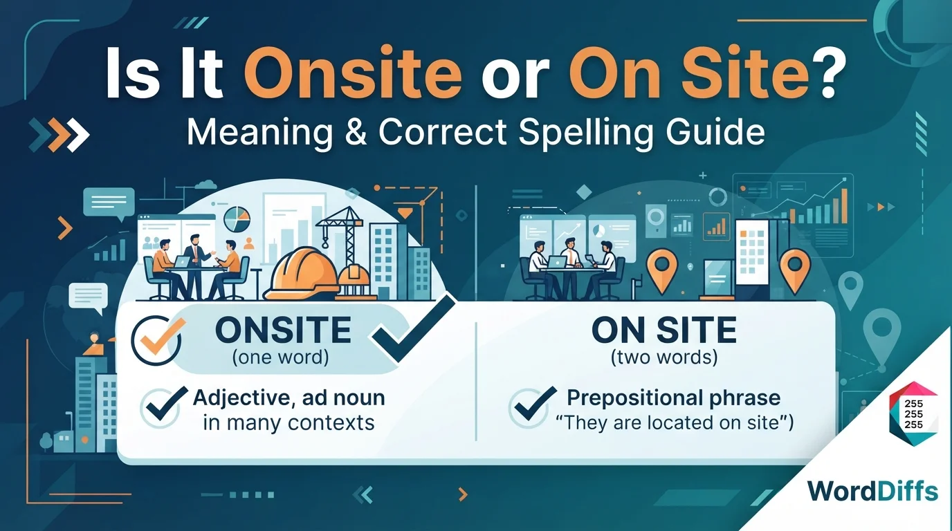 Is It Onsite or On Site? Meaning & Correct Spelling Guide