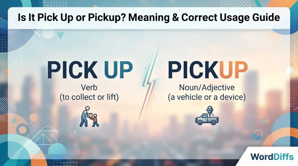 Is It Pick Up or Pickup? Meaning & Correct Usage Guide