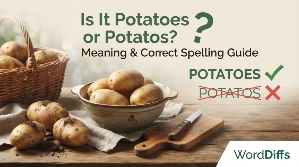 Is It Potatoes or Potatos? Meaning & Correct Spelling Guide