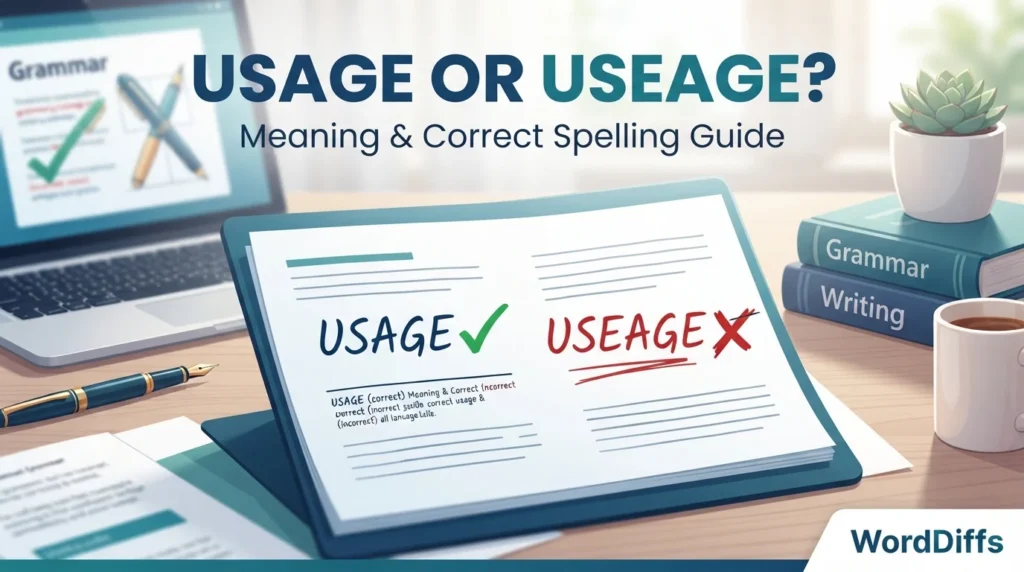 Is It Usage or Useage? Meaning & Correct Spelling Guide