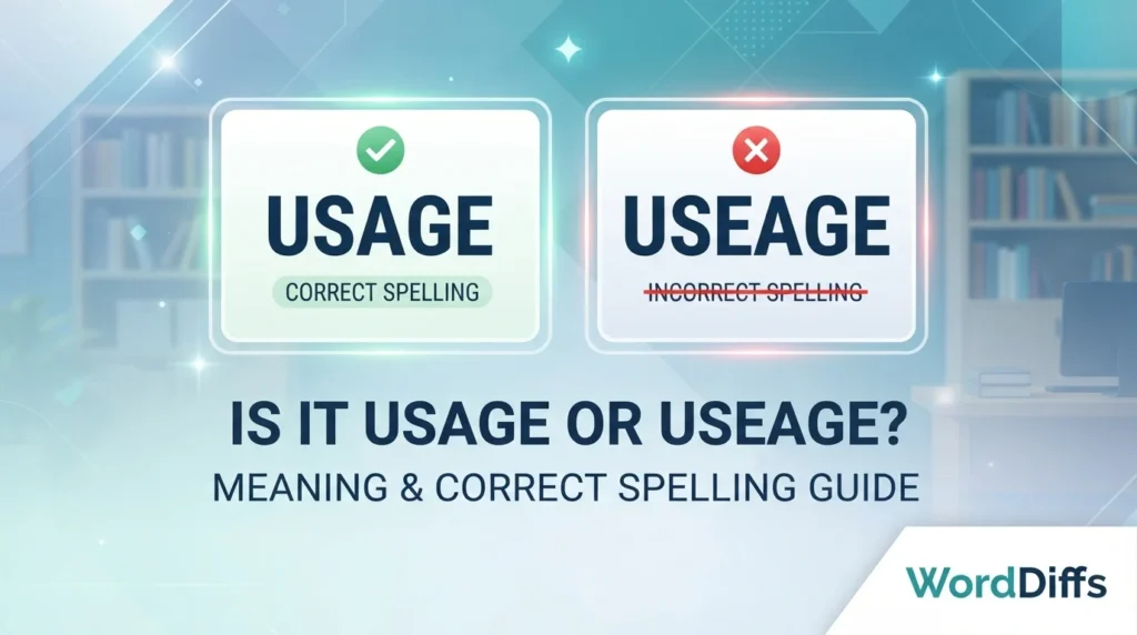 Is It Usage or Useage? Meaning & Correct Spelling Guide