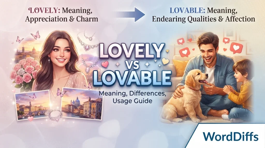 Lovely vs Lovable: Meaning, Differences, Usage Guide