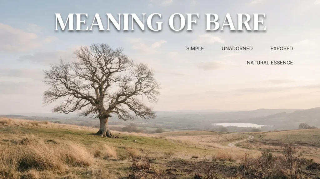 Meaning of Bare