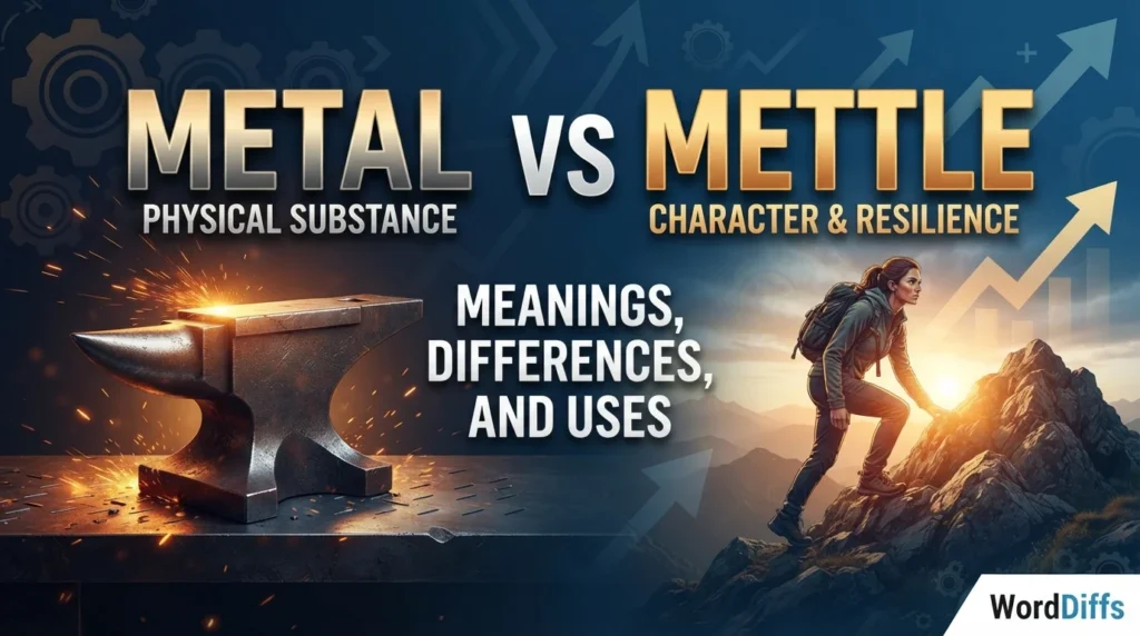 Metal vs Mettle: Meanings, Differences, and Uses
