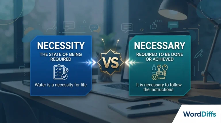Necessity vs Necessary: Meaning and Usage Guide
