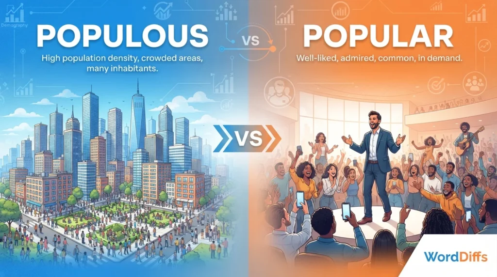 Populous vs Popular: Meaning, Differences, and Usage